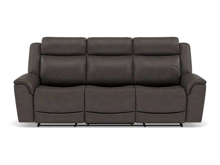 Drew & Jonathan Home Davidson Leather Power Headrest Wall Saver Reclining Sofa